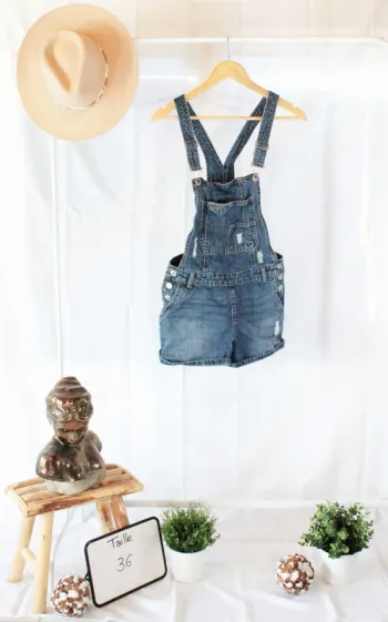 Combi short en jean
