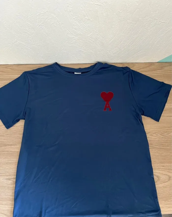 T-shirt bleu imprimé tendance - photo numéro 4