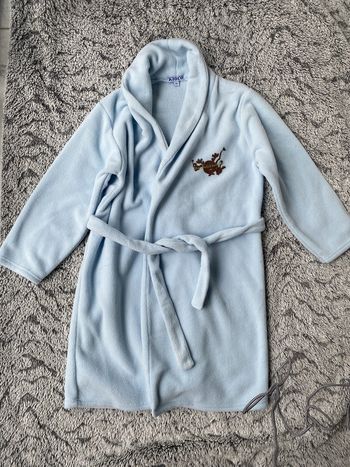 Robe de chambre /peignoir, bleu NEUF en polaire - 8 ans