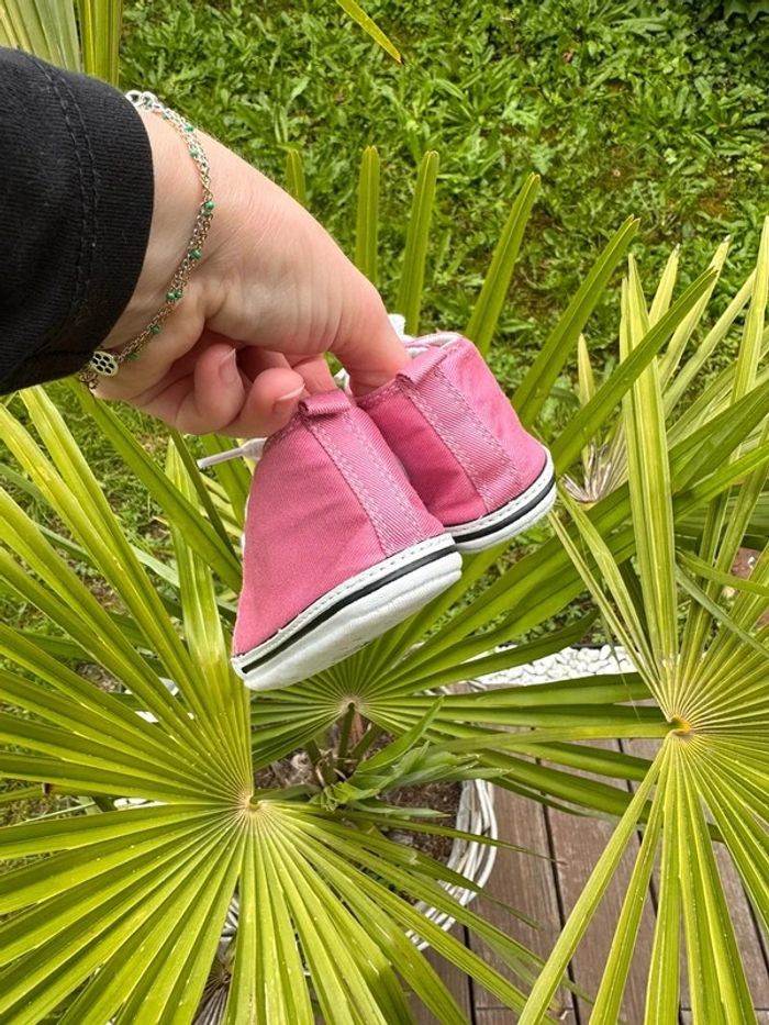 Chaussure converse rose clair taille 4 (9-12 mois) - photo numéro 6