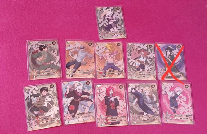 Carte naruto kayou à l'unité