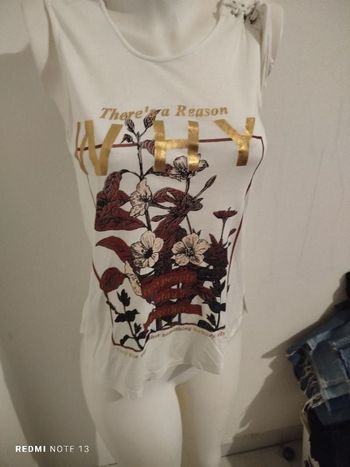 #kytieSfemme. Tee-shirt sans manche taille S