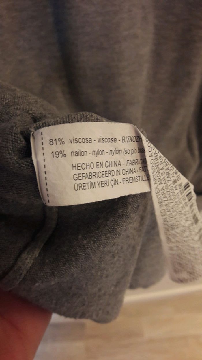 👨 Pull gris léger manches longues Zara Man Taille L - photo numéro 5