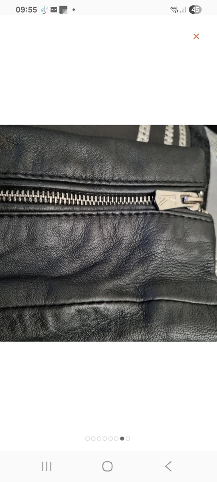 perfecto KAPORAL bi matière cuir taille XS / S - photo numéro 4