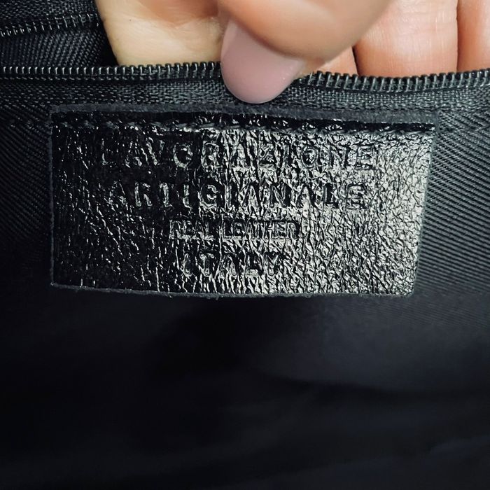 🇮🇹Sac a main 100% Cuir Noir verapelle🇮🇹 The genuine leather neuf avec Bandoulière - photo numéro 9