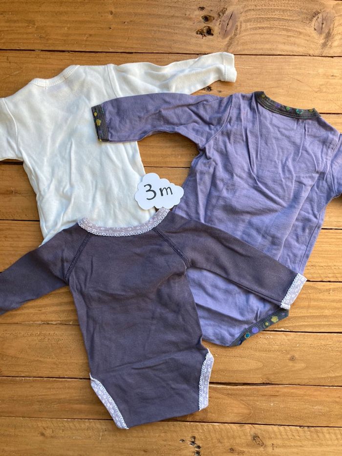 3 bodys manches longues - photo numéro 2