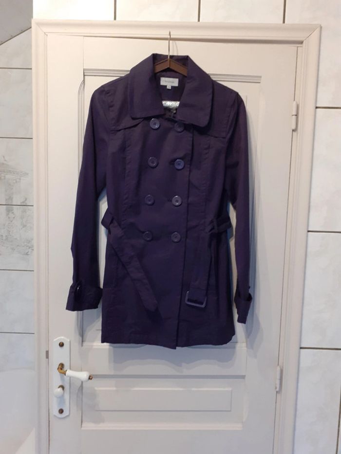 Trench violet  taille 40 tex woman