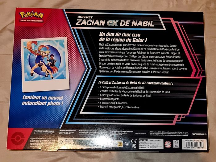 Pokémon - Coffret Zacian Ex de Nabil EV09 EV08 EV02 - NEUF FR - photo numéro 2