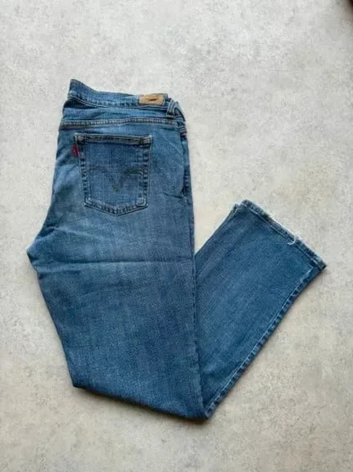 Jeans Levi's 505 W36 FR46 coupe droite bleu Femme Women pan559b