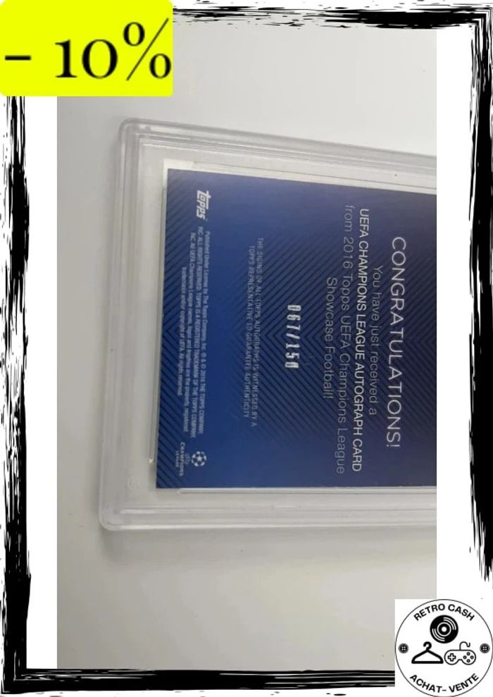 2015-16 Topps UEFA Champions League Showcase Paolo Maldini vert /150 psa 9 - photo numéro 6
