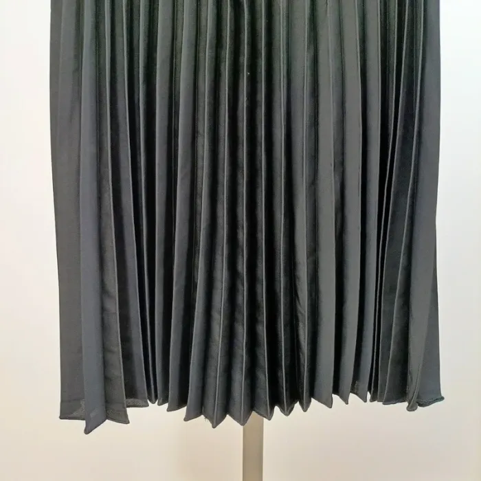 Jupe midi plissée noire satinée – Elenza by LaL – Taille L A738 - photo numéro 3
