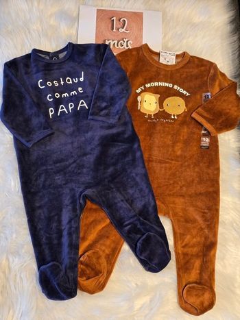NEUFS (NON PORTÉS)💙😍🤩 superbes pyjamas 12 mois garçon 🤩😍💙💙💙