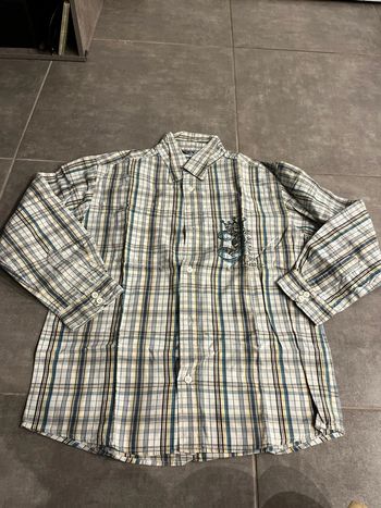 Chemise à carreaux bleu NYK