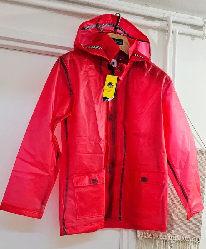 Imper Ciré Parka Trench Déperlant Petit Bateau Taille 12 ans - photo numéro 4