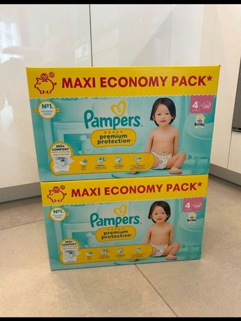 180 couches Pampers taille 4 premium protection