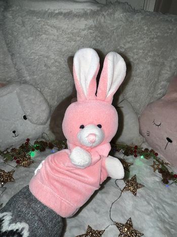 Peluche Lapin Rose Marionnette