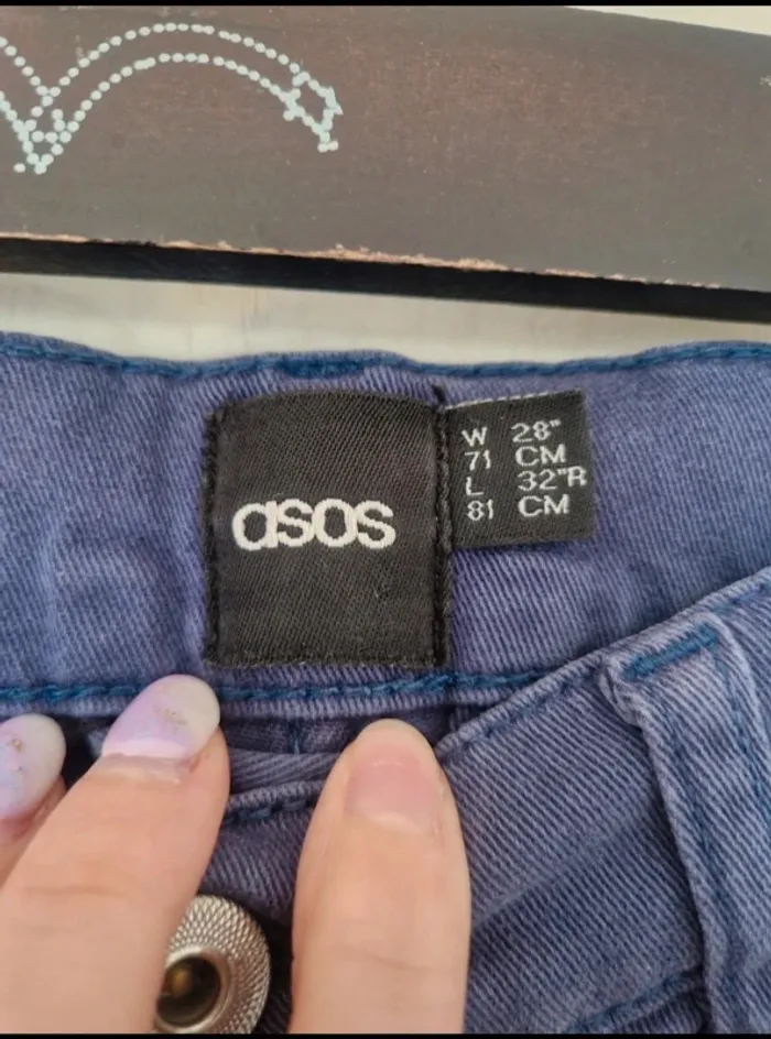 Jean skinny bleu marine homme asos taille w28 donc M/38 - photo numéro 7