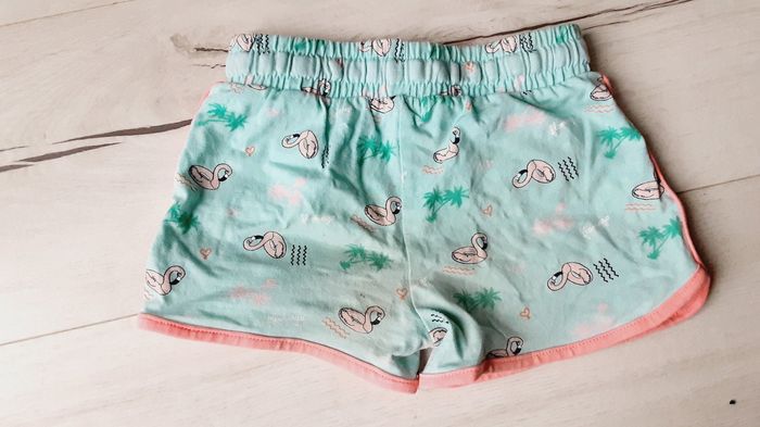 Vêtement fille short turquoise flamand rose Orchestra 4 ans - photo numéro 3