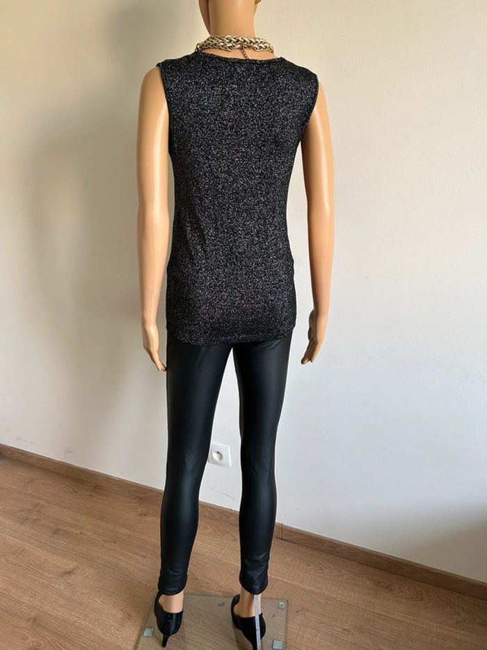 Haut argenté pailleté sans manches Molly Bracken taille unique jamais porté - photo numéro 9