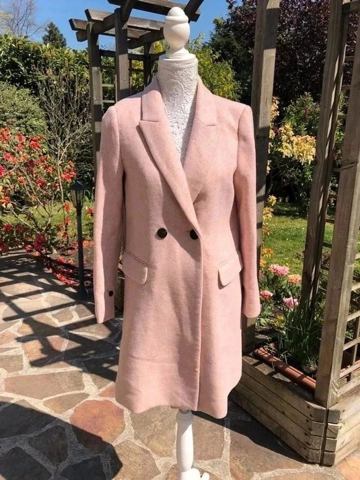 Manteau Mango neuf en taille S, rose poudré - photo numéro 4