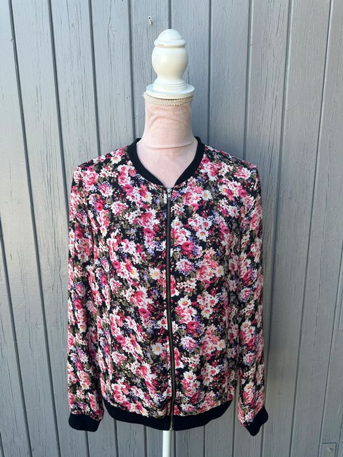 Veste légère fleuri colorée été