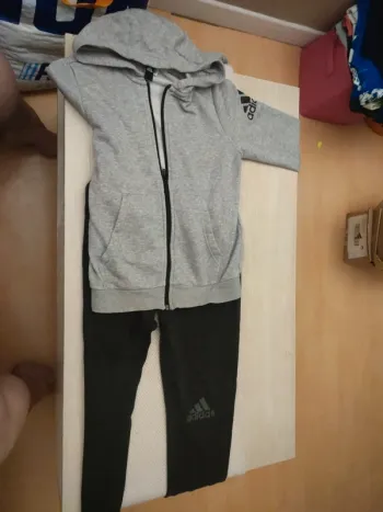 Survêtement jogging gris noir adidas 12 ans