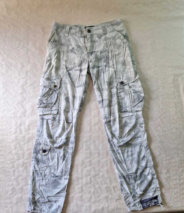 Pantalon cargo Y2k  , Rivaldi  , camouflage clair  , taille M - photo numéro 2