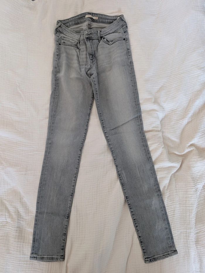 Jean droit gris Levi's stretch taille haute taille 30/32