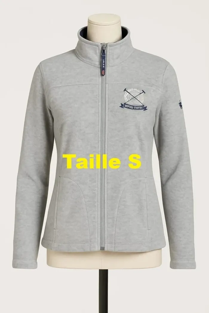 Veste polaire avec capuche gris bleu  Marion & Roth Taille S