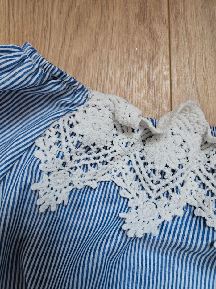 Robe rayée bleu et blanche bohème T.38 - photo numéro 4