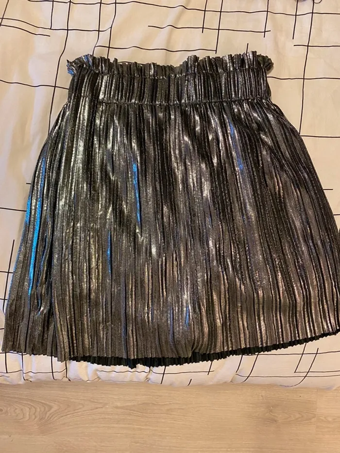 Jupe patineuse argentée