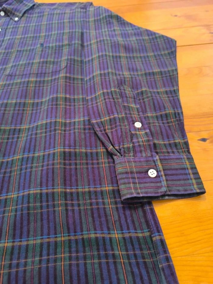 Chemise à carreaux - Ralph Lauren - Tilden - Logo brodé violet - Violet, vert - Taille S - photo numéro 5