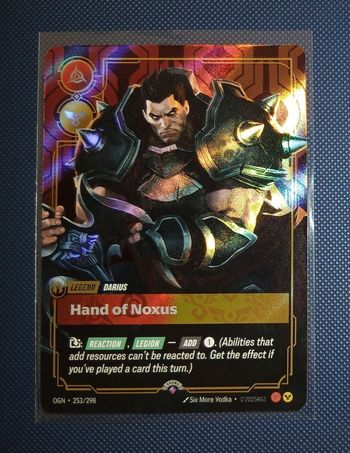 RIFTBOUND Darius, Hand of Noxus 253/298 OGNX – Rare – 1ère édition Origins Promos (SCELLÉ)