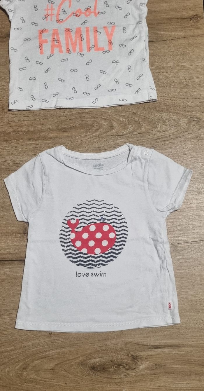 Lot t-shirts MC 12 mois - photo numéro 2