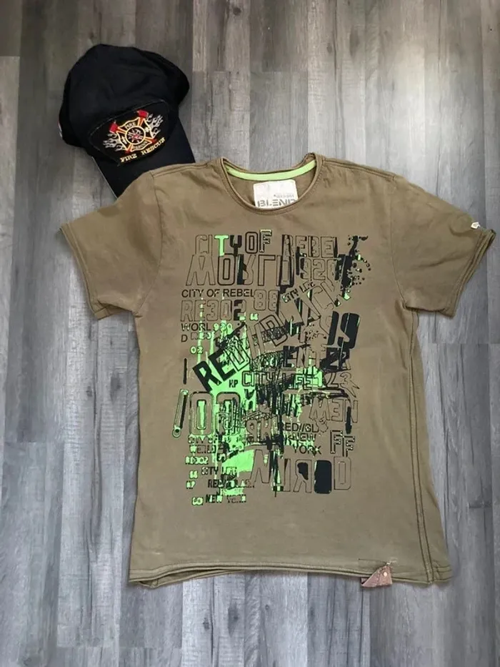 T-shirt imprimé kaki homme Blend S