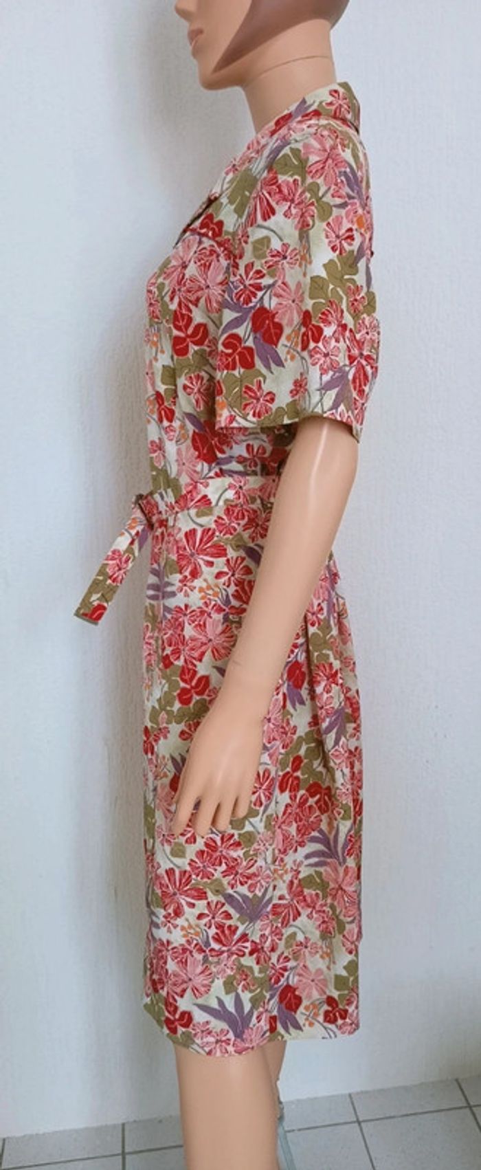 Robe fleurie vintage années 80 T42 réf R*81 - photo numéro 2