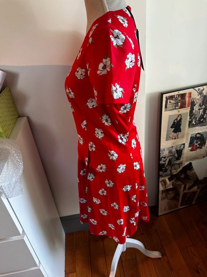 🌸Robe Caroll rouge à fleurs blanches – Taille 40 – Neuve avec étiquette 🌸 - photo numéro 7