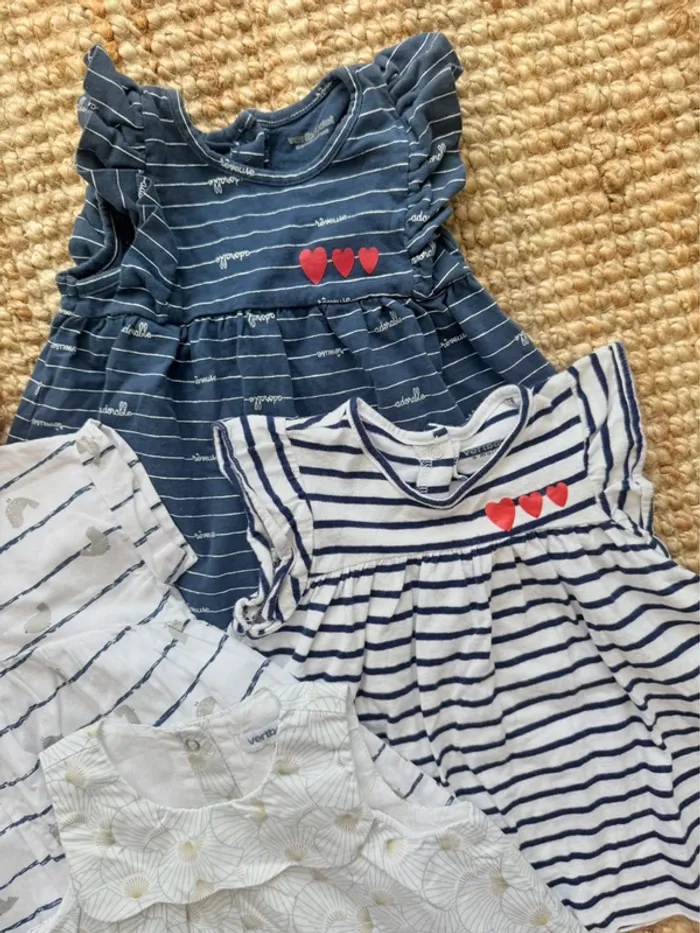Lot robes Vertbaudet 6mois / 68cm - photo numéro 3