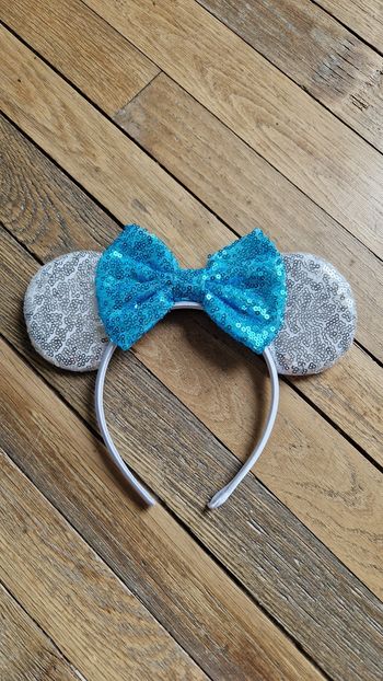 Serre tête ears Princesse bleue et argenté thème Disney 