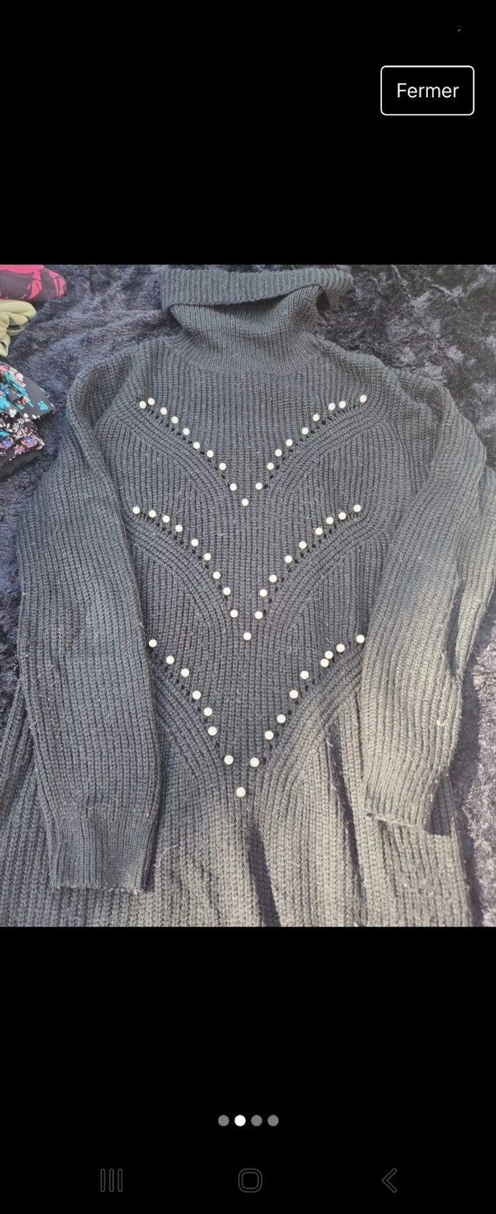 Robe en laine noir - photo numéro 2