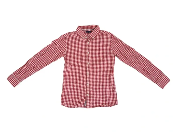 Chemise Tommy Hilfiger garçon 14 ans – carreaux rouge & blanc - photo numéro 2