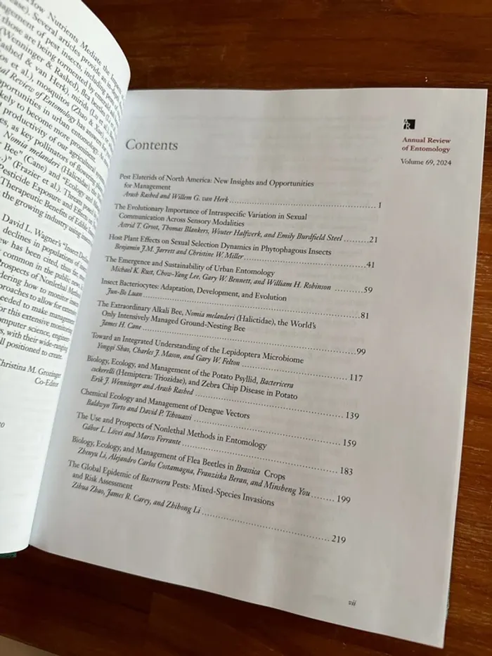 Livre annual review of entomology 2024 - photo numéro 6