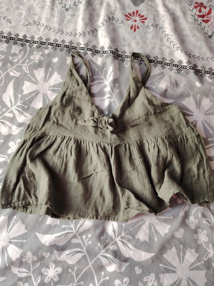 Top croc top kaki fille xxs(12 ans) tissaia