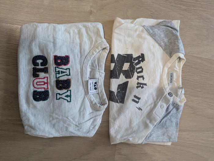 Lot 2 t-shirts manches longues 12mois