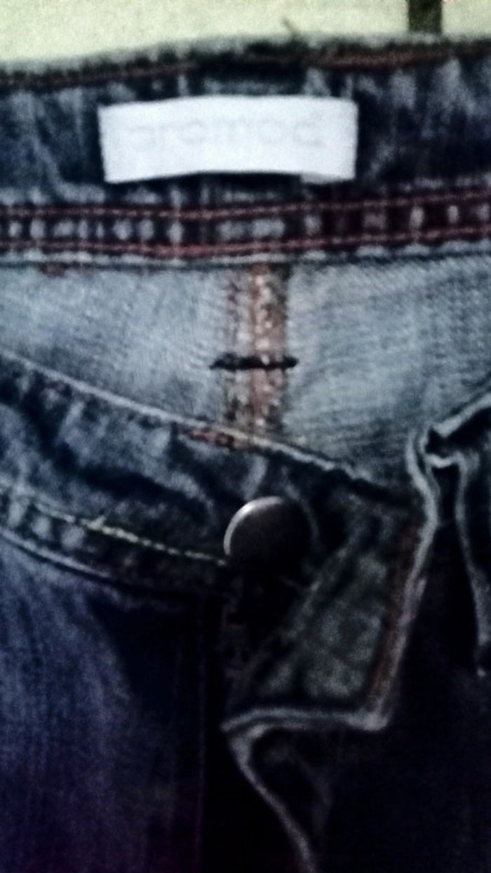 Pantalon court en jean bleu clair - photo numéro 9