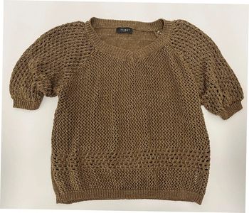 Pull manches courtes or taille M