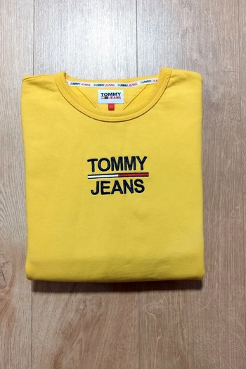 Tommy Jeans sweat logo brodé – crewneck coton – taille L