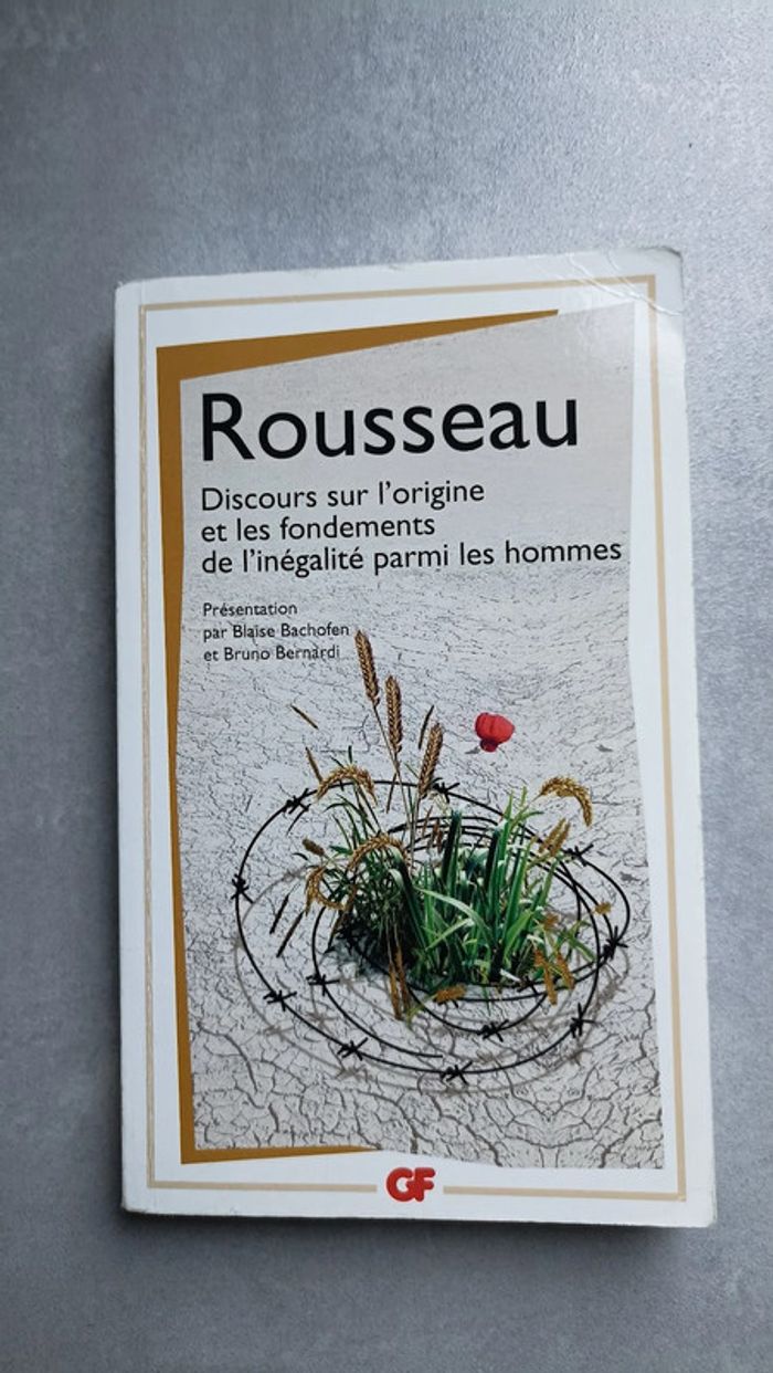 Livre Discours sur l'origine et les fondements de l'inégalité parmi les hommes Rousseau flammarion