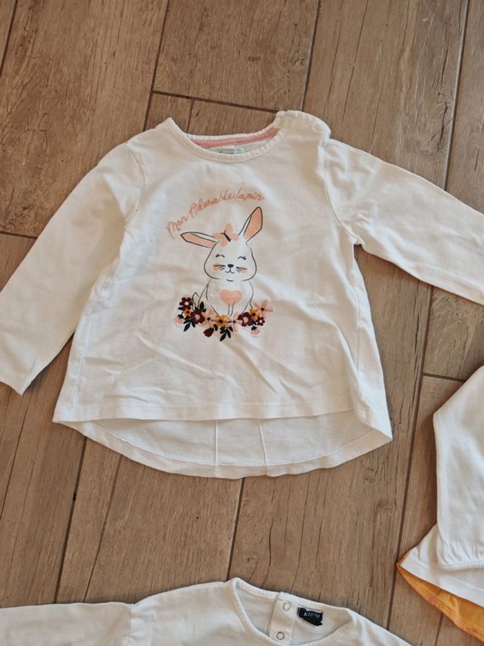 Lot de 3 Tshirt manches longues blancs 2 ans - photo numéro 4