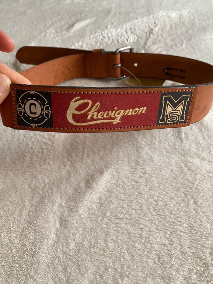 Ceinture Chevignon vintage en cuir marron taille 70 - photo numéro 5